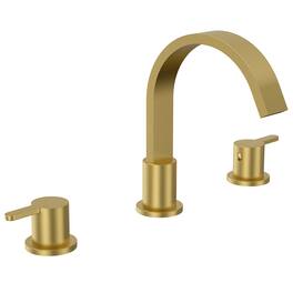 Modern Waterfall Bathroom Sink Faucet with Dual Handles, and 3‑Hole Installation