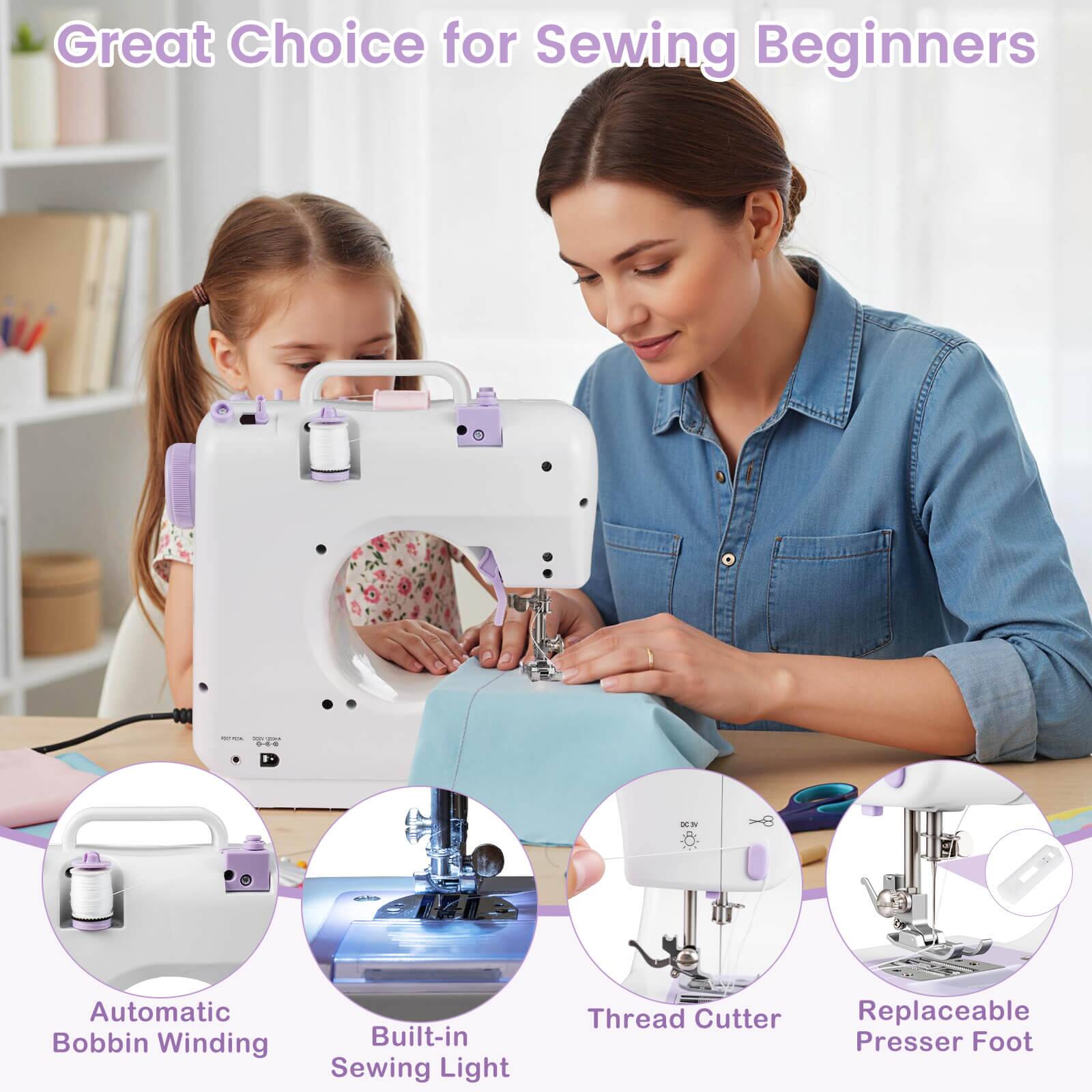 Great Choice for Sewing Beginners

- Automatic Bobbin Winding
- Built-in Sewing Light
- Thread Cutter
- Replaceable Presser Foot