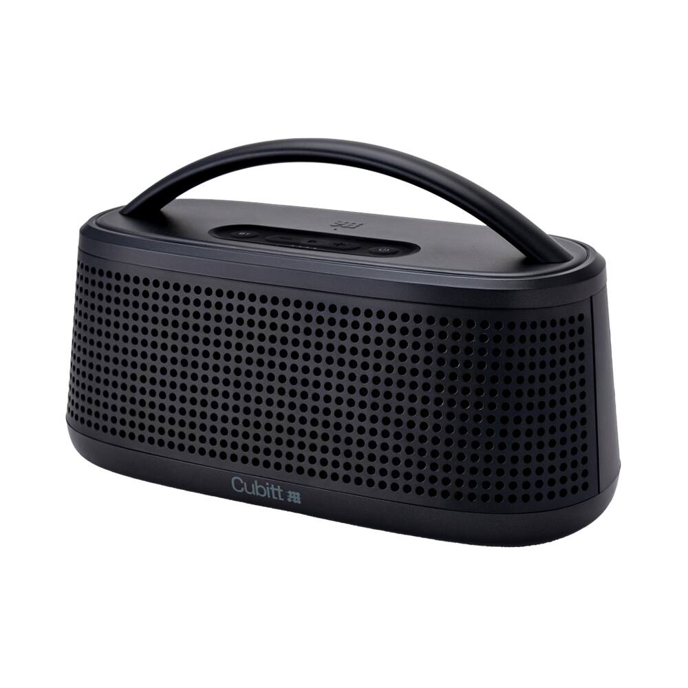 Angle. Cubitt - Cubitt Power Pro Gen2 Bluetooth Speaker – Bold Sound & Deep Bass, IPX7 Waterproof, 6 H Playtime - Black.