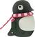 Angle Standard. Bone - Black Penguin 4GB USB 2.0 Flash Drive.