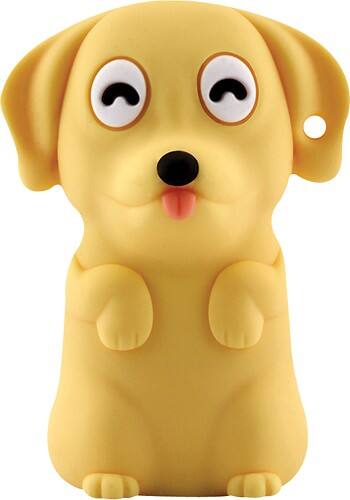 Front Standard. Bone - Yellow Dog 4GB USB 2.0 Flash Drive.