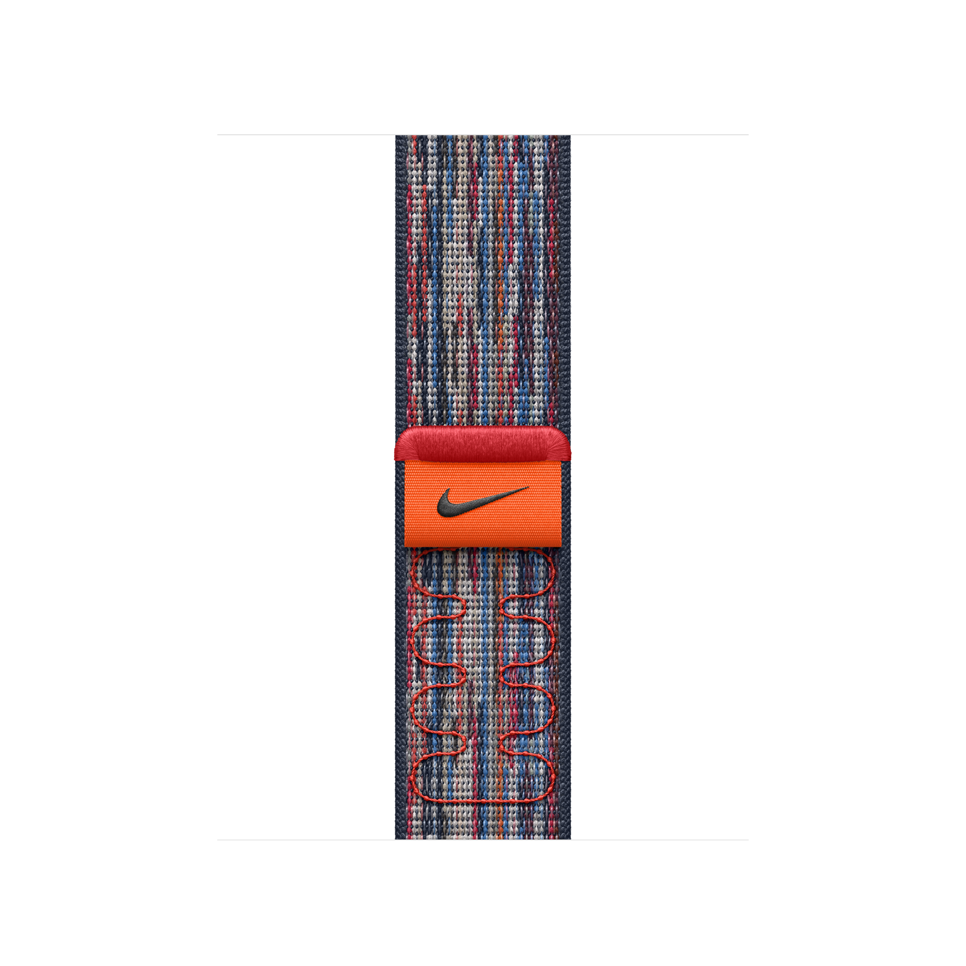 Angle. Apple - 42mm Blue/Red Nike Sport Loop - Blue/Red.