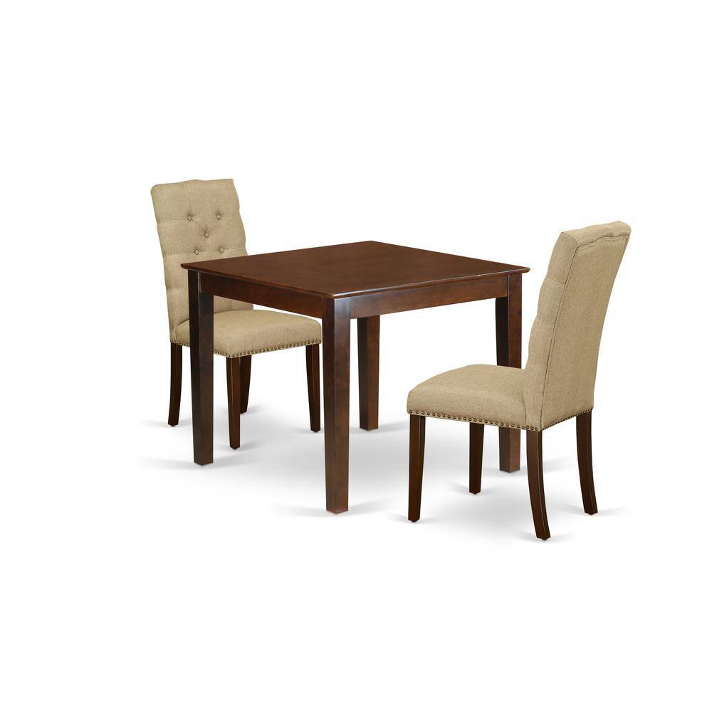Back. East West Furniture - Dining Room Set Mahogany - Brown.