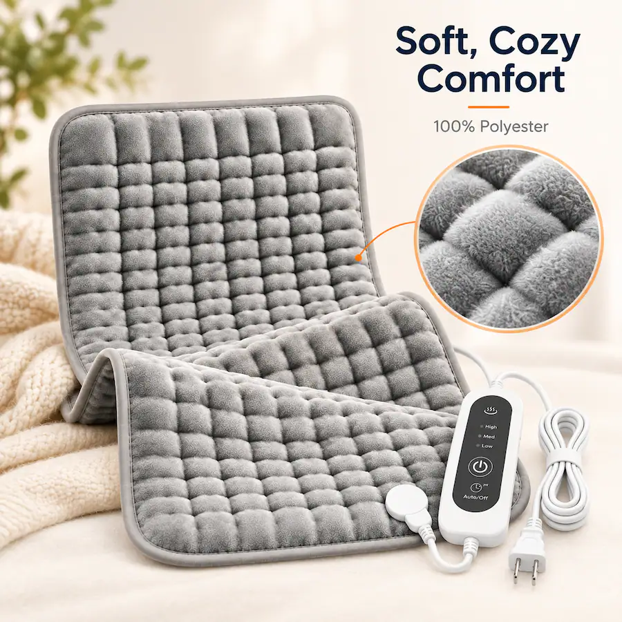 Heating Pad Injuries AMUMU Heating Pad for Back Pain Relief Machine Washable 2 Hour Auto ...