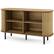 Alt View 1. Costway - 47" Sideboard Buffet Cabinet with Sliding Tambour Doors Adjustable Shelves - Oak, Black.