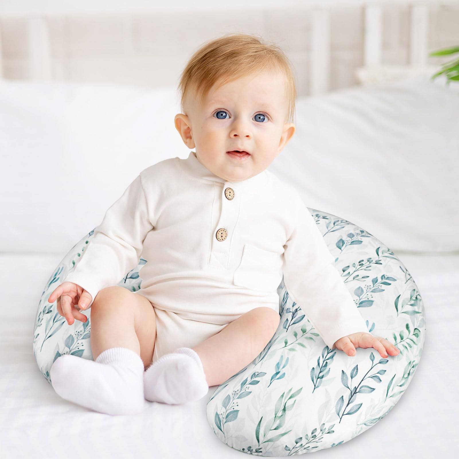 Alt View 3. Fabibe - Pillow Cover Soft Stretchy For 1 Pack Reversible Removable Slipcover Boy And Green Leaf featuring zipper closure, - Green Leaf.