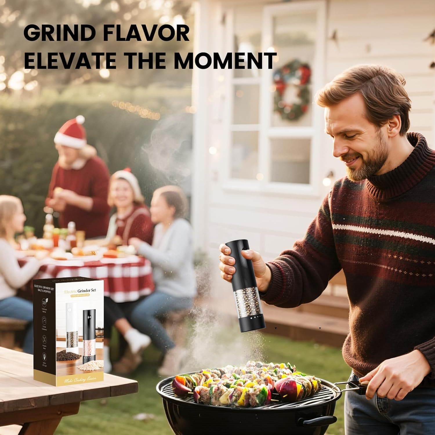 GRIND FLAVOR  
ELEVATE THE MOMENT  

Electric Grinder Set  
4 Channels