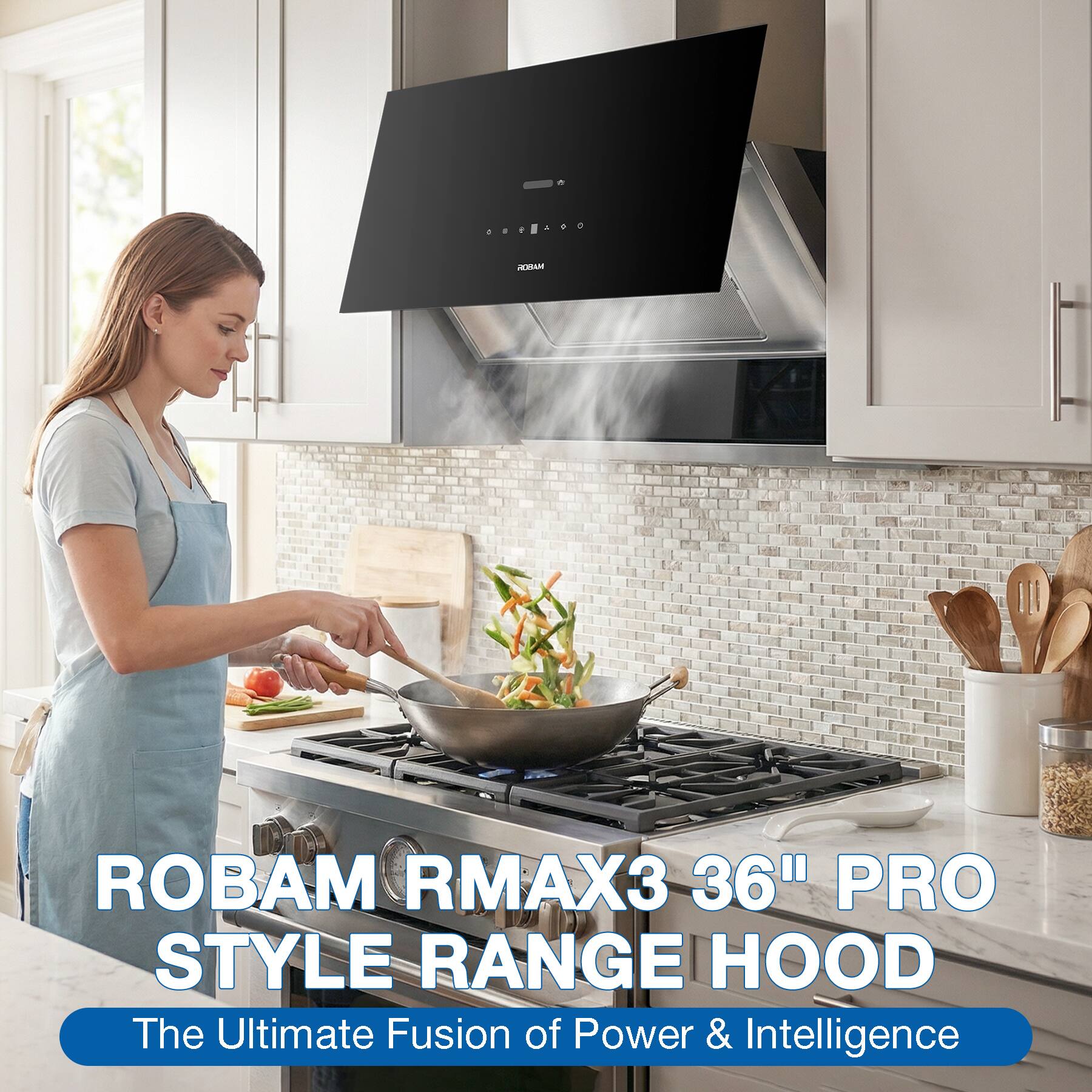 ROBAM  
ROBAM RMAX3 36" PRO STYLE RANGE HOOD  
The Ultimate Fusion of Power & Intelligence