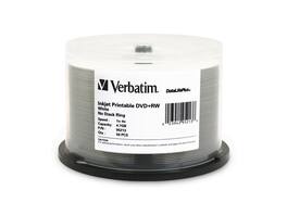 Verbatim - DVD+RW 4.7GB 4X DataLifePlus White Inkjet Printable - 50pk Spindle - TAA Compliant