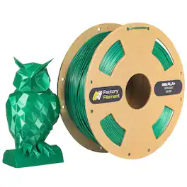 Factory Filament - 1.75mm PLA 3D Printer Filament, 1 KG Spool, Dimensional Accuracy +/- 0.02 mm, 3D Printing Filament - Silk Green