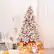 Alt View 12. Costway - 7.5 ft Prelit Premium Snow Flocked Hinged Artificial Christmas Tree with 450 Lights - Green /White.