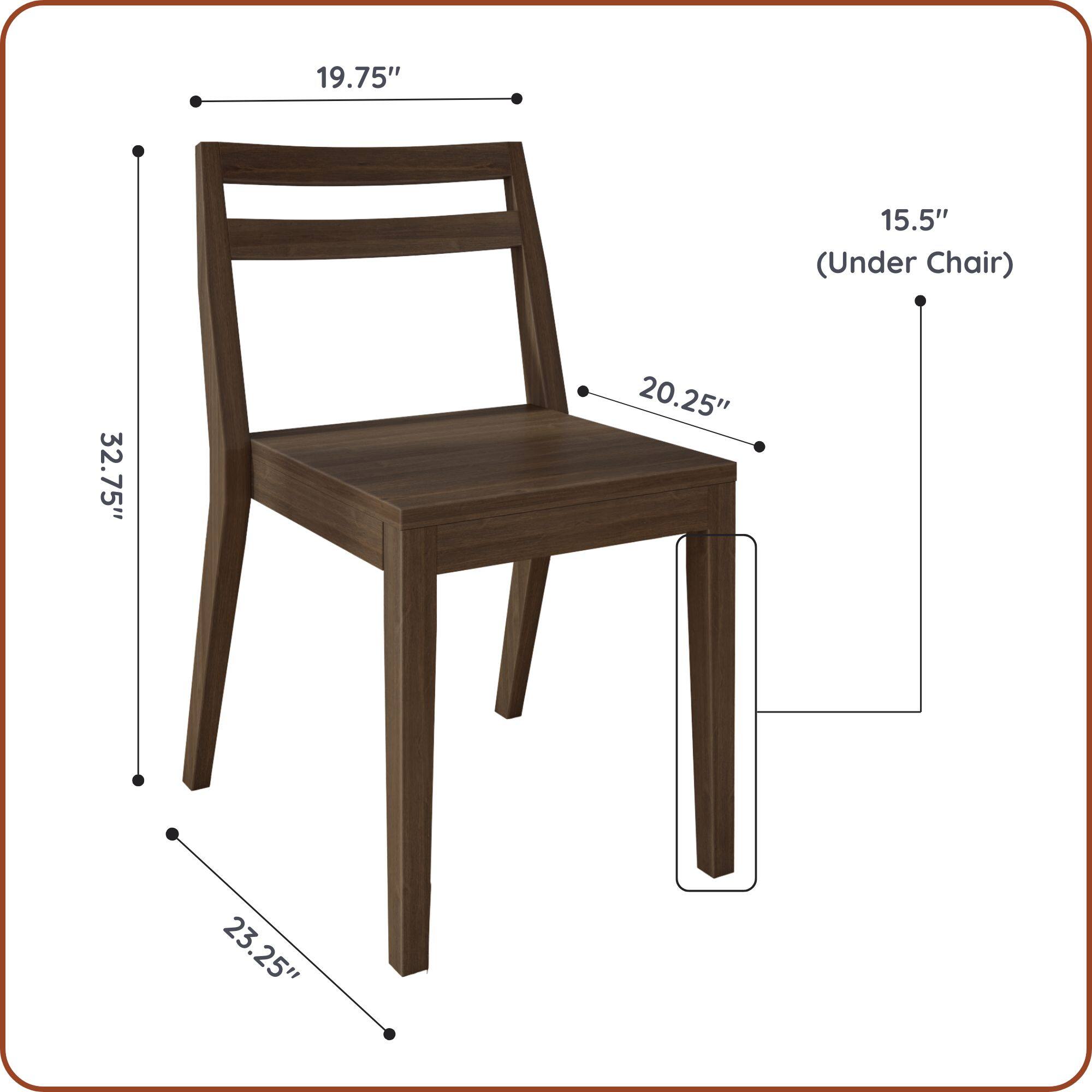 19.75" 15.5" (Under Chair) 32.75" 20.25" 23.25"