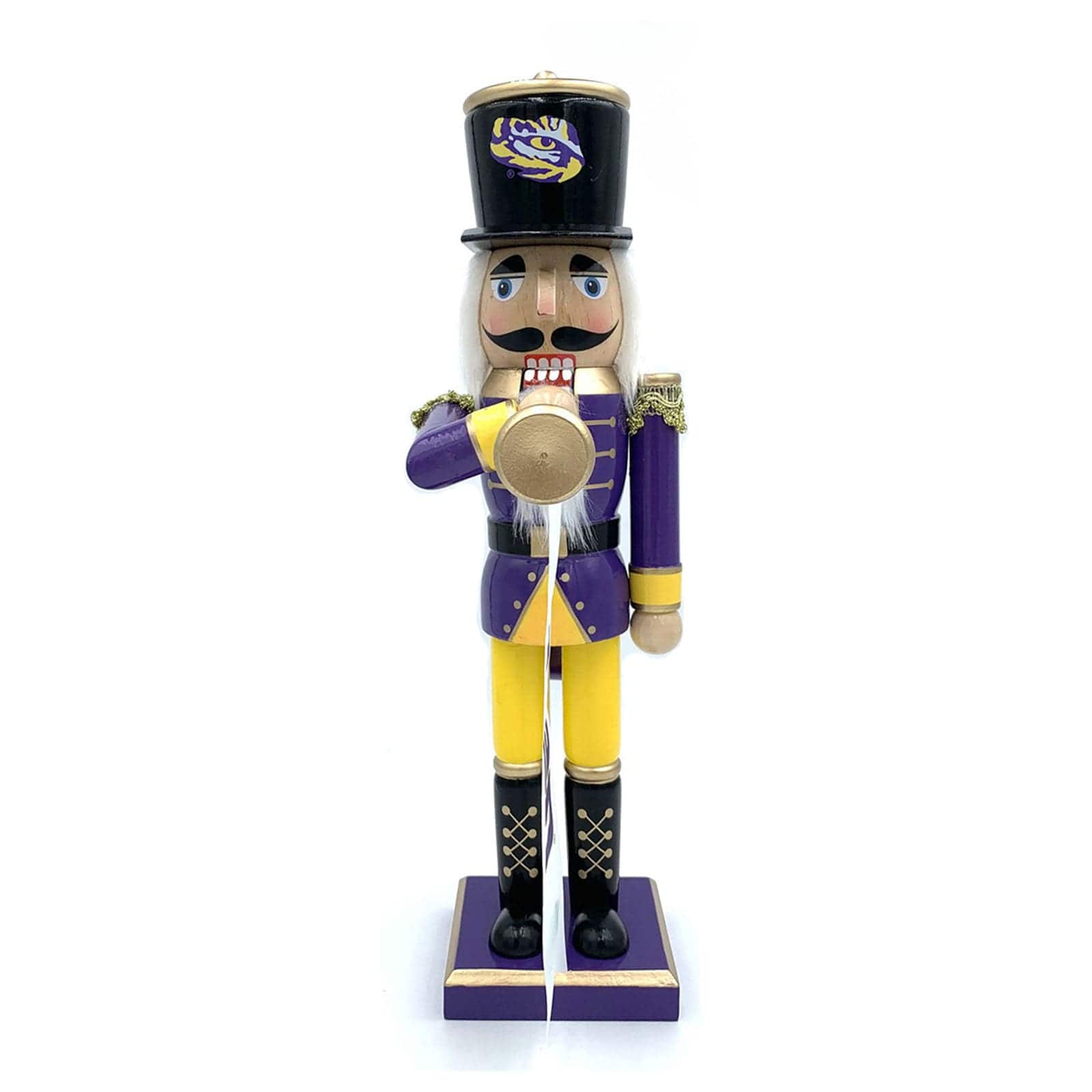 Santa's Workshop - LSU Tigers 14" Bugler Nutcracker - Purple