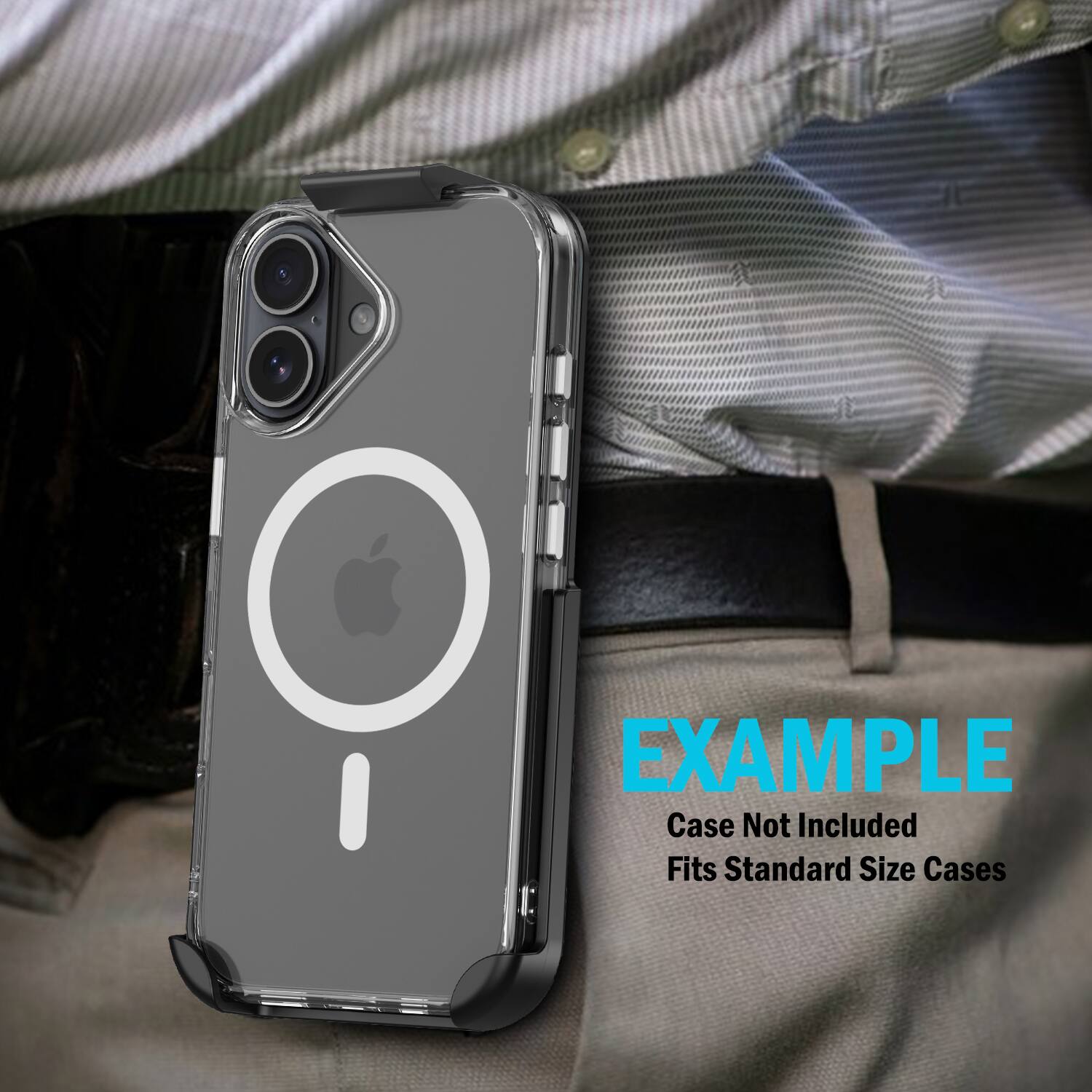 EXAMPLE  
Case Not Included  
Fits Standard Size Cases