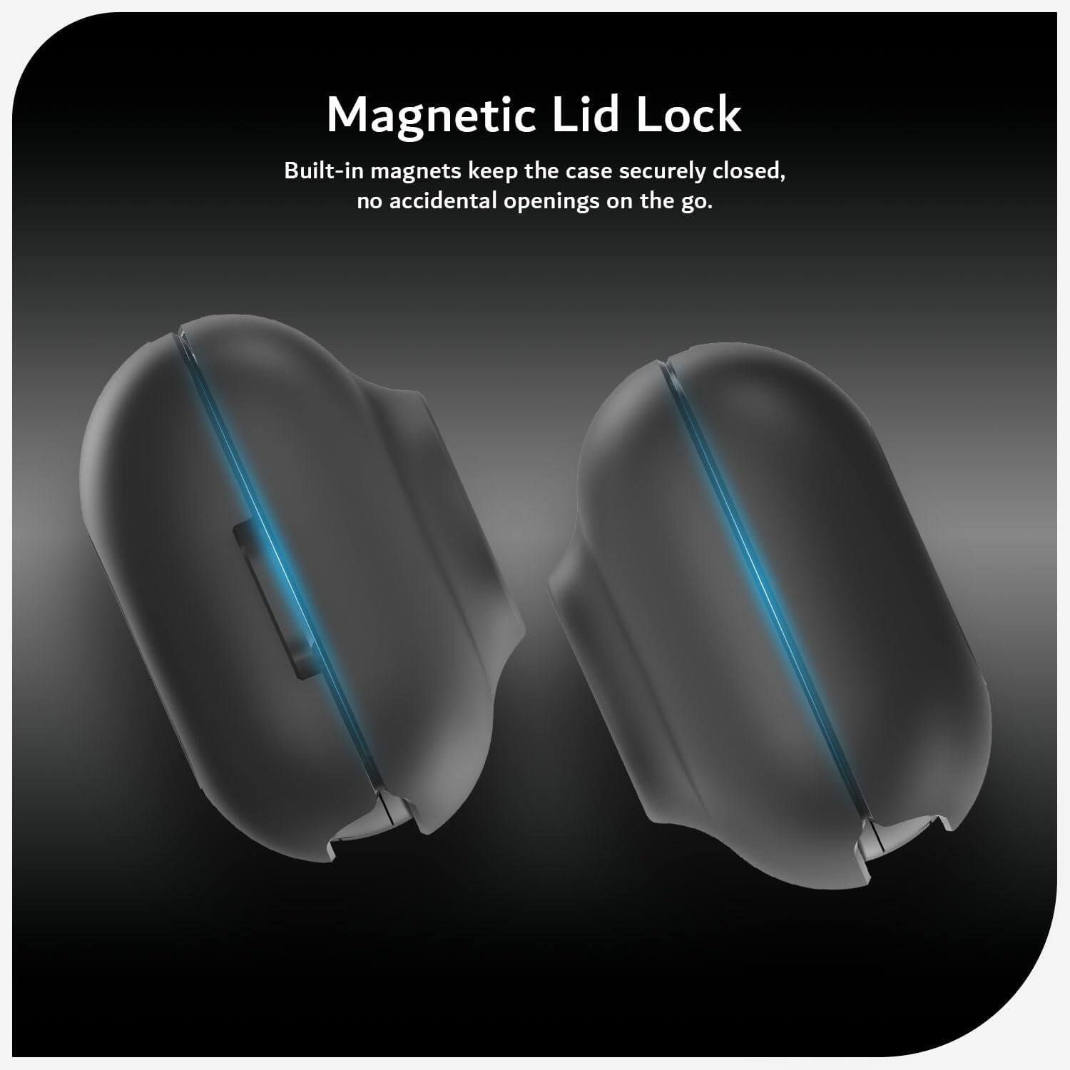 Magnetic Lid Lock  
Built-in magnets keep the case securely closed, no accidental openings on the go.