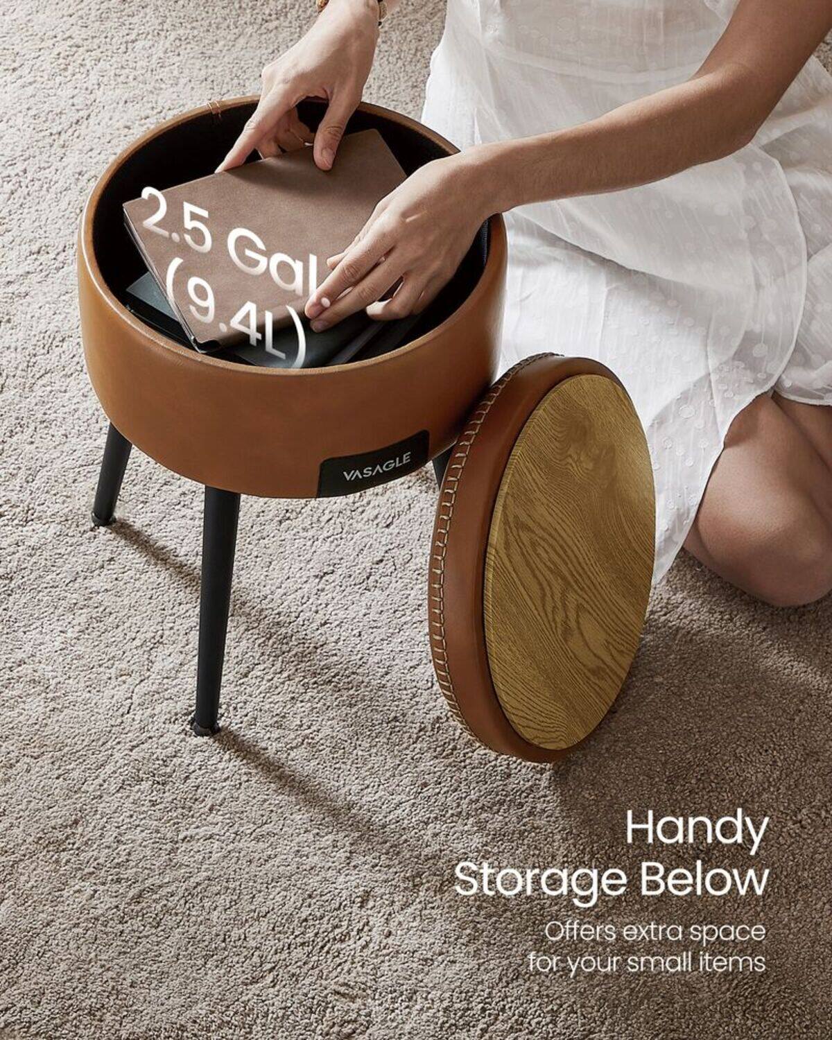 2.5 Gal. (9.4L)

Handy Storage Below

Offers extra space for your small items