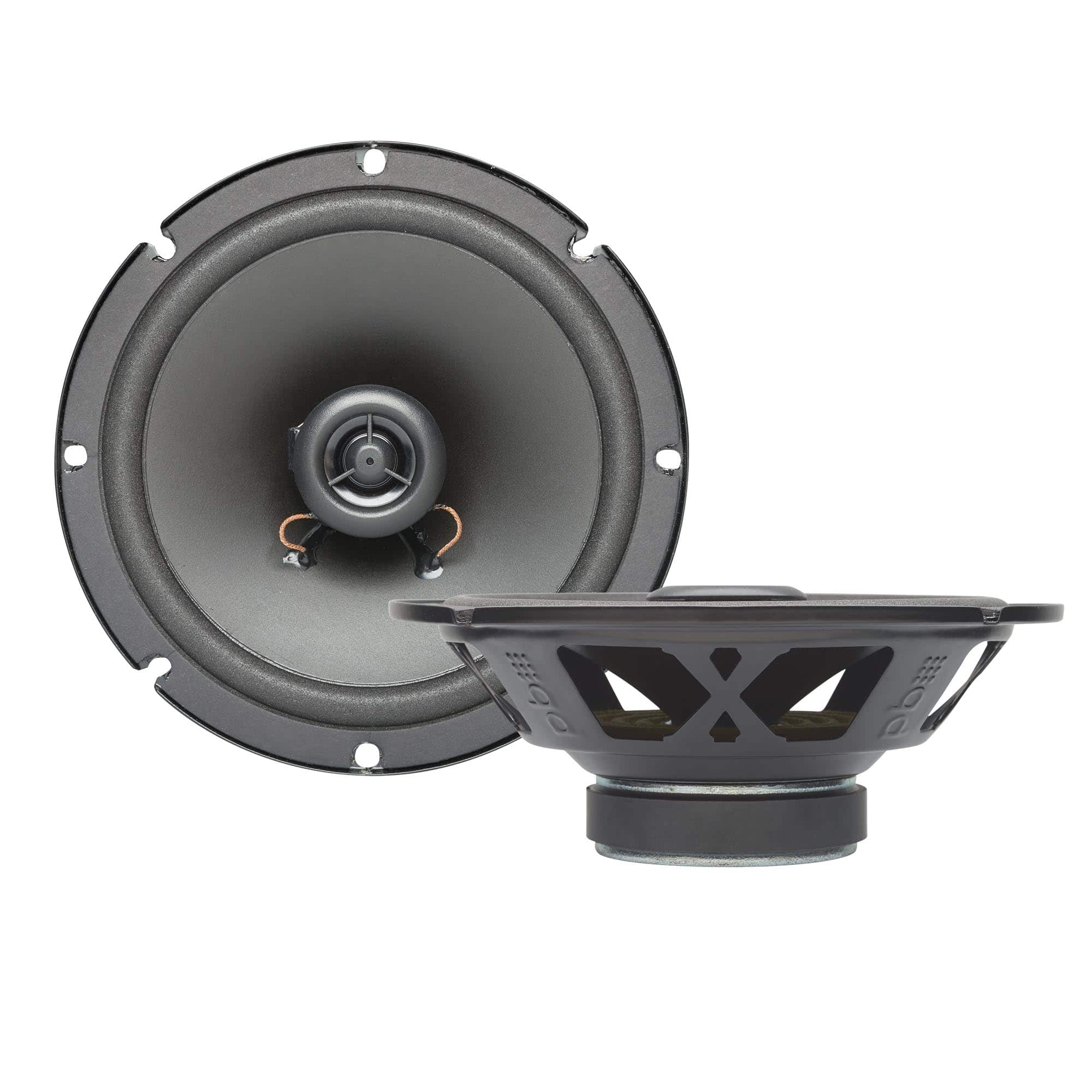 Powerbass - PS-652 6.5" Coaxial Replacement Speakers - Pair - Black/Gray