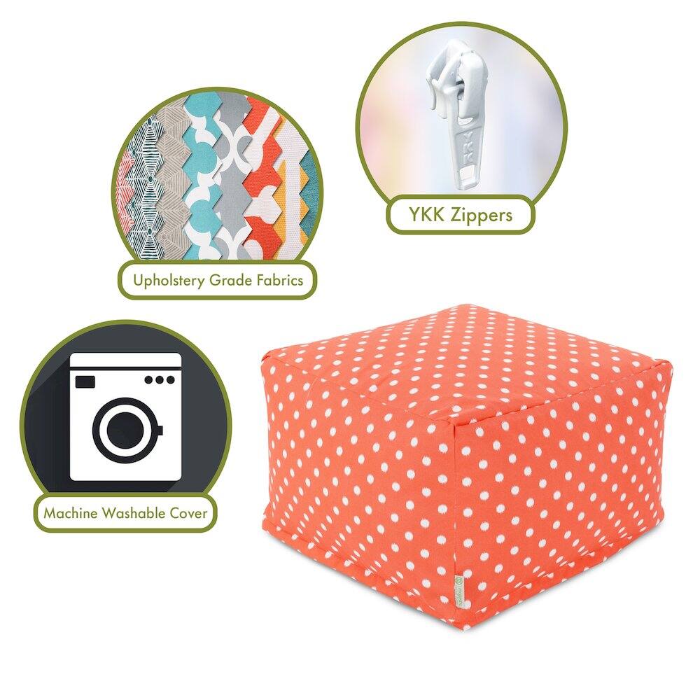 - Upholstery Grade Fabrics
- YKK Zippers
- Machine Washable Cover