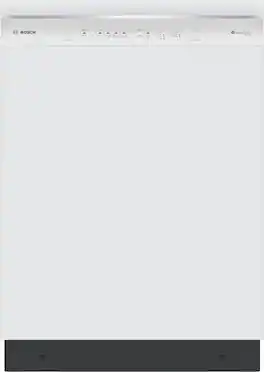 Bosch - 300 Series 24" Front Control Smart Built-In Stainless Steel Tub Dishwasher with 3rd Rack, 46 dBA - White