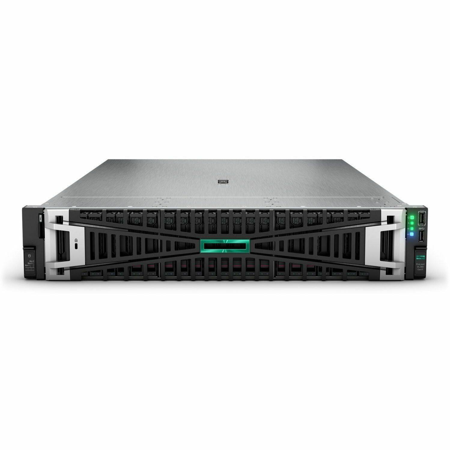 Alt View 3. HP - HPE ProLiant DL380 G11 2U Rack Server - 1 x Intel Xeon Gold 5416S 2 GHz - 64 GB RAM - 1.92 TB SSD - (2 x 960GB) SSD - Black.