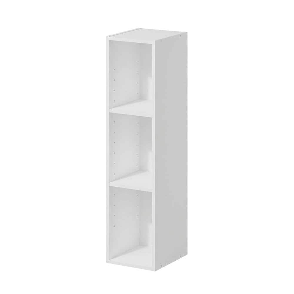 FurniFact - Wooden bookcase with compact design for versatile storage - White