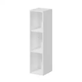 FurniFact - Wooden bookcase with compact design for versatile storage - White