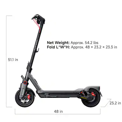 Segway - Ninebot Max G3 Electric Scooter, 28 mph Max Speed w/ 50 miles Max Range - Black