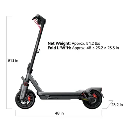 Segway - Ninebot Max G3 Electric Scooter, 28 mph Max Speed w/ 50 miles Max Range - Black