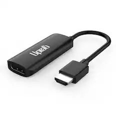 Front. UPTab - HDMI 2.1 to DisplayPort 8K 60Hz Active Adapter - Black.