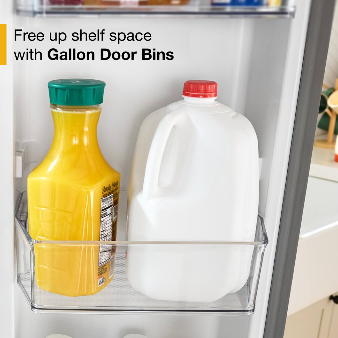 Free up shelf space with Gallon Door Bins