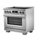 Angle. Forno Appliances - Maximus 5.36 Cu. Ft. Freestanding Electric Induction Range with Air Fryer - Stainless Steel.
