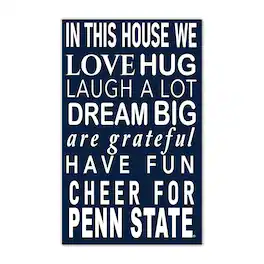 Fan Creations - Penn State Nittany Lions 11" x 19" Briteline In This House Sign - Multicolor