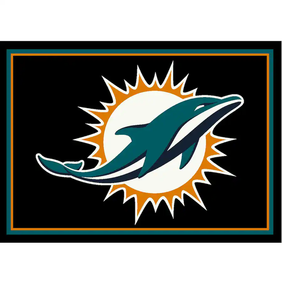 Miami Dolphin Rug Imperial Miami Dolphins 5'4'' x 7'8'' Spirit Rug Black 3532982 - Best Buy