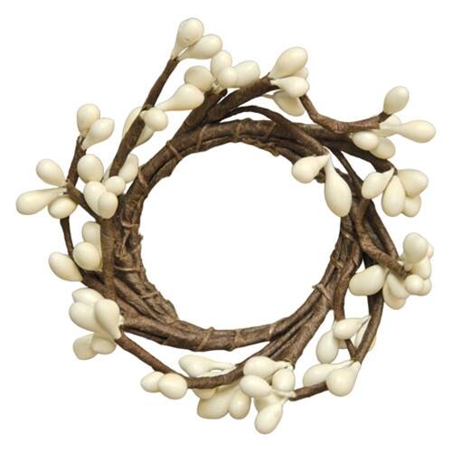 Angle. BreeBe - Mini Pip Berry Ring - 1.5" - Ivory - Ivory.