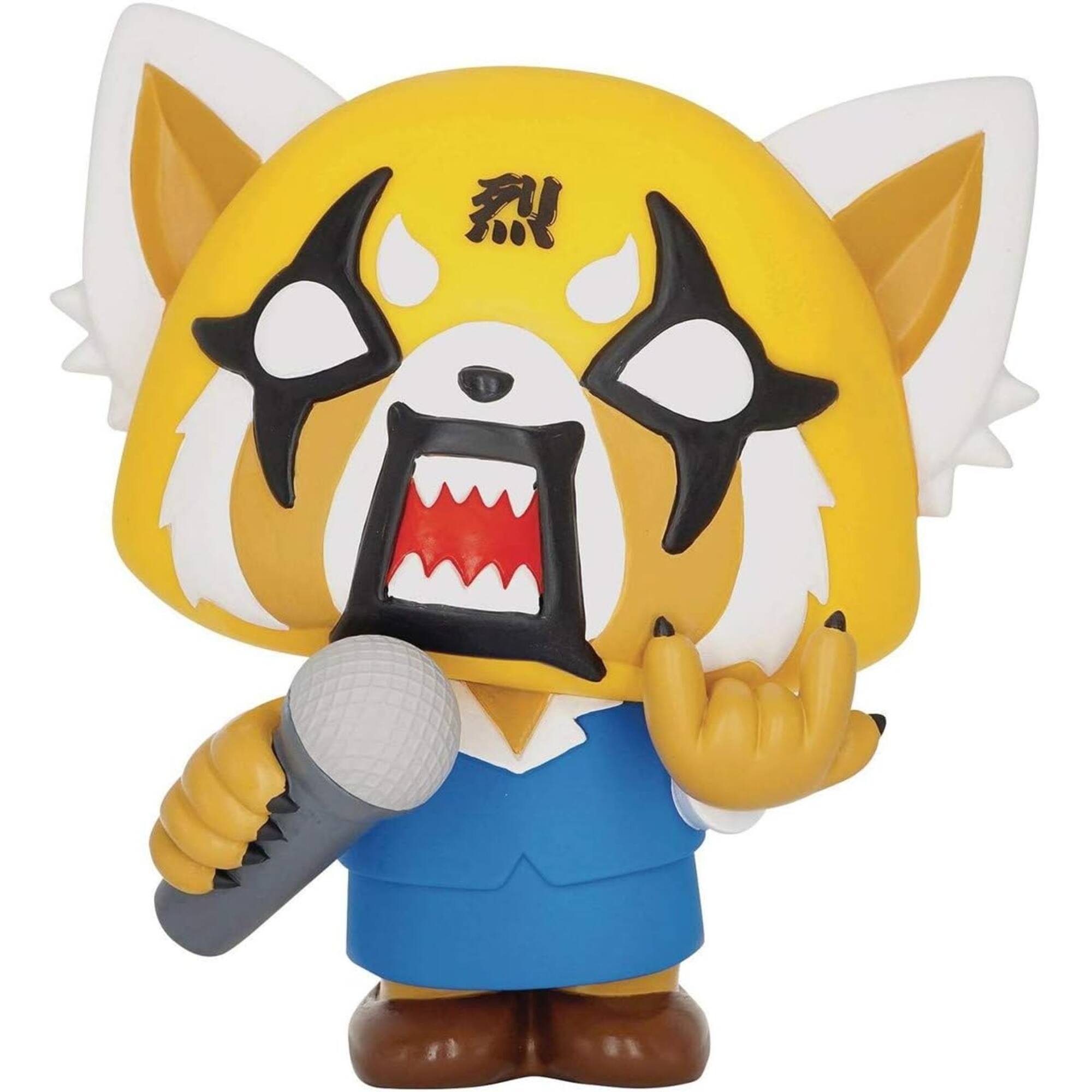 Front. Monogram - Monogram Sanrio Sanrio Aggretsuko Fugural Figural Coin Bank - Yellow.