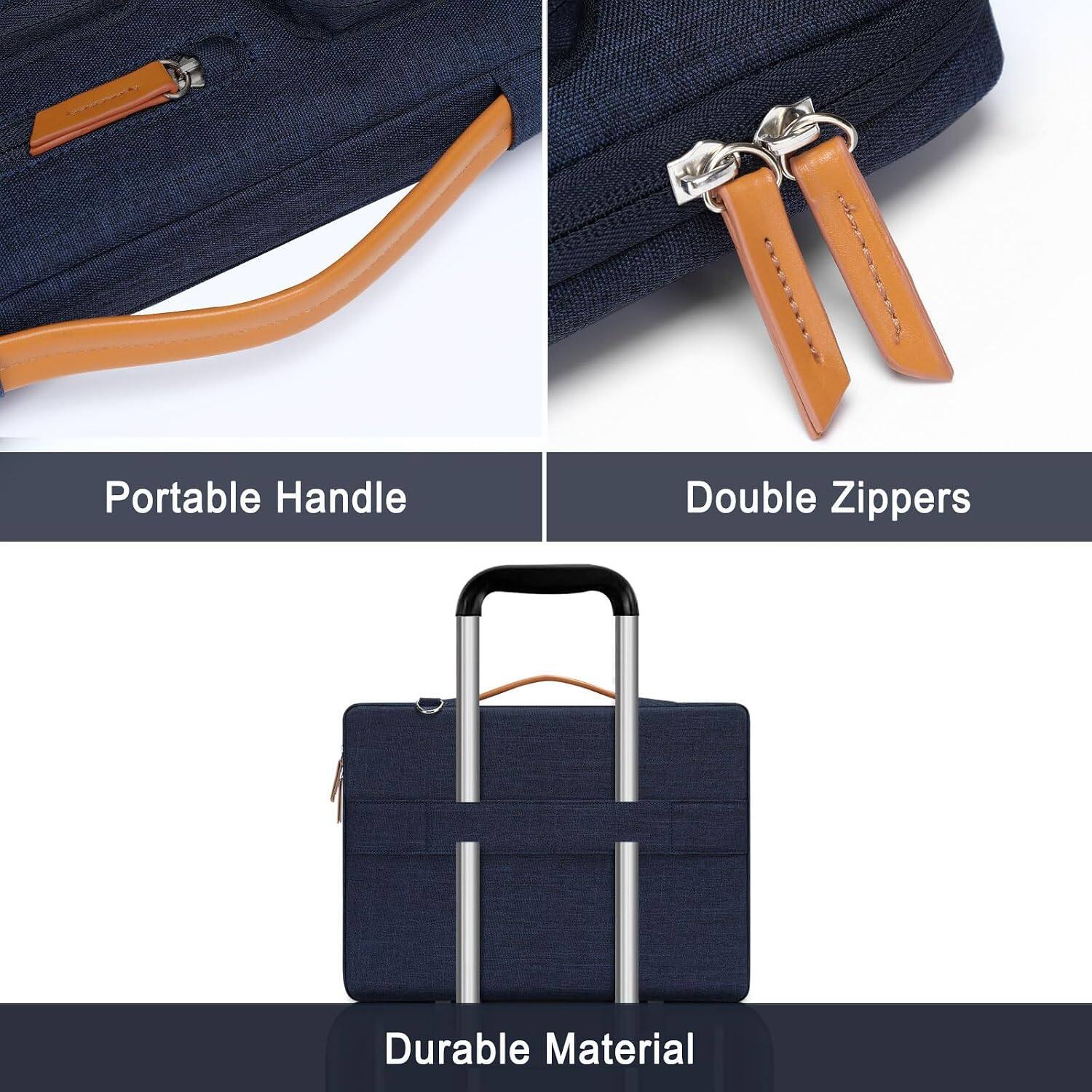 Portable Handle  
Double Zippers  
Durable Material