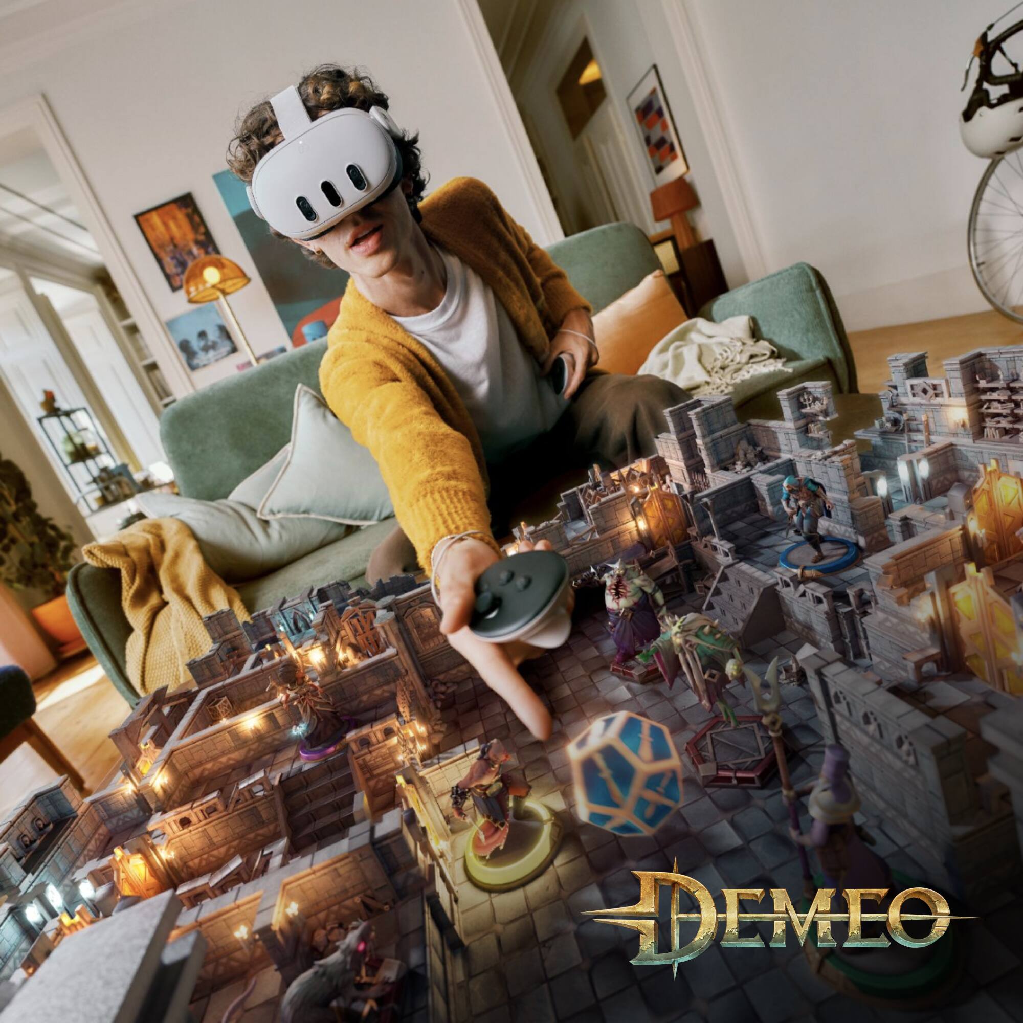 The text on the image reads "DEMEO."