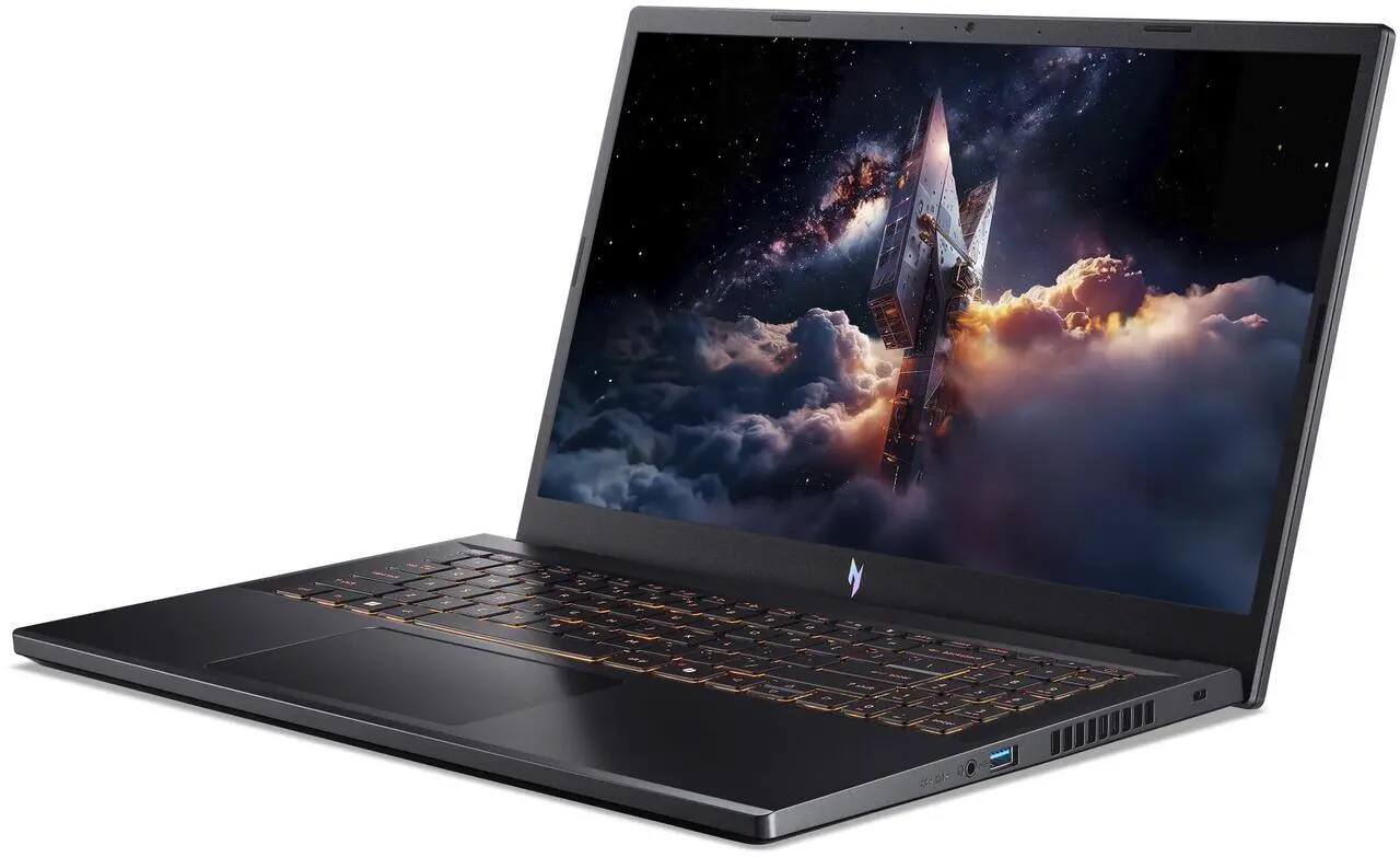 Left. Acer - Nitro V 15 Gaming Laptop – Intel Core i9-13900H RTX 5060 15.6" FHD 165Hz 32GB DDR5 RAM 1TB SSD – Model ANV15-52-90QH - Black.