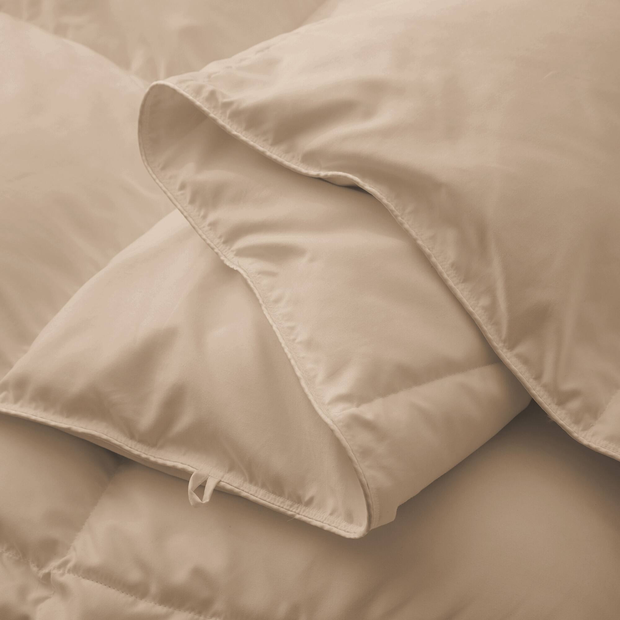 Back. Peace Nest - Peace Nest Heavyweight Extra Warmth White Goose Feather Down Fiber Duvet Comforter Insert, Tan, Twin - Tan.