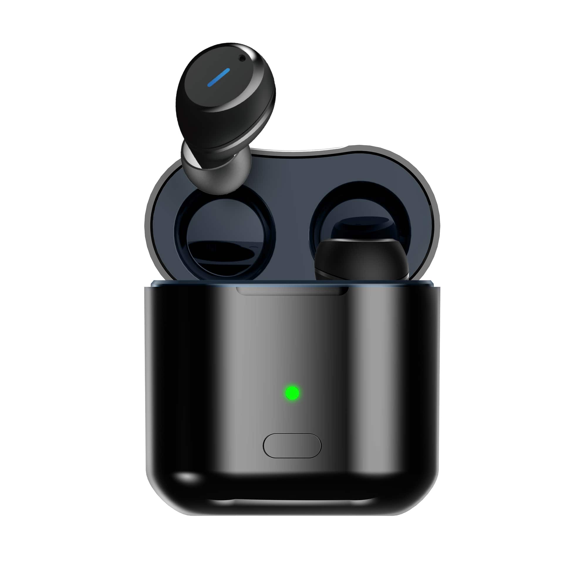 LINNER - Venus High-Fidelity OTC Hearing Aids - Clear Sound, Comfort Fit, Smart Controls, Ideal for TV and Hearing Loss - Onyx Black - Front_Zoom