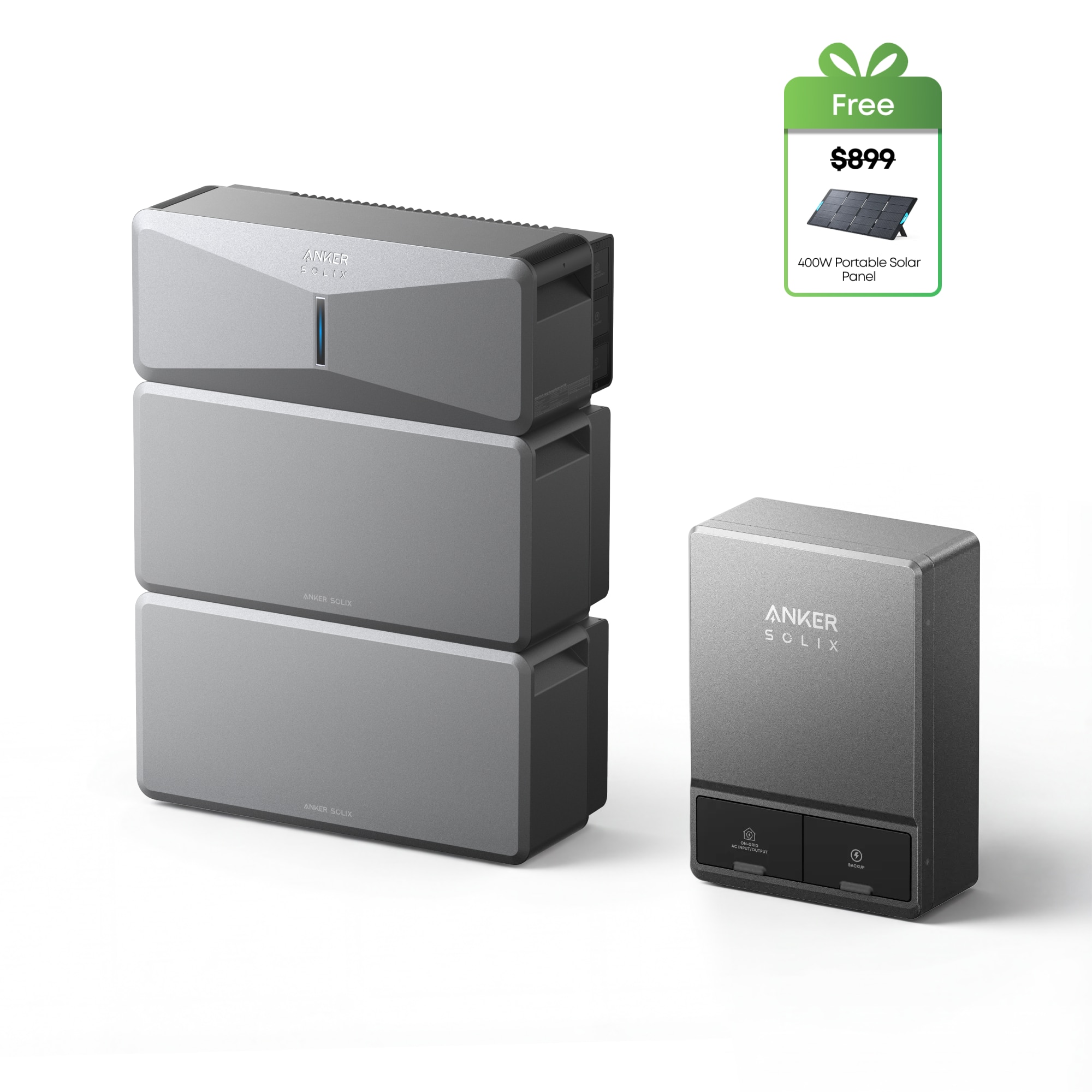 Anker - SOLIX E10 Manual Backup Kit, 10kW Turbo Output for whole-home backup with Smart Inlet Box, Installation Required (12288 Wh Capacity)