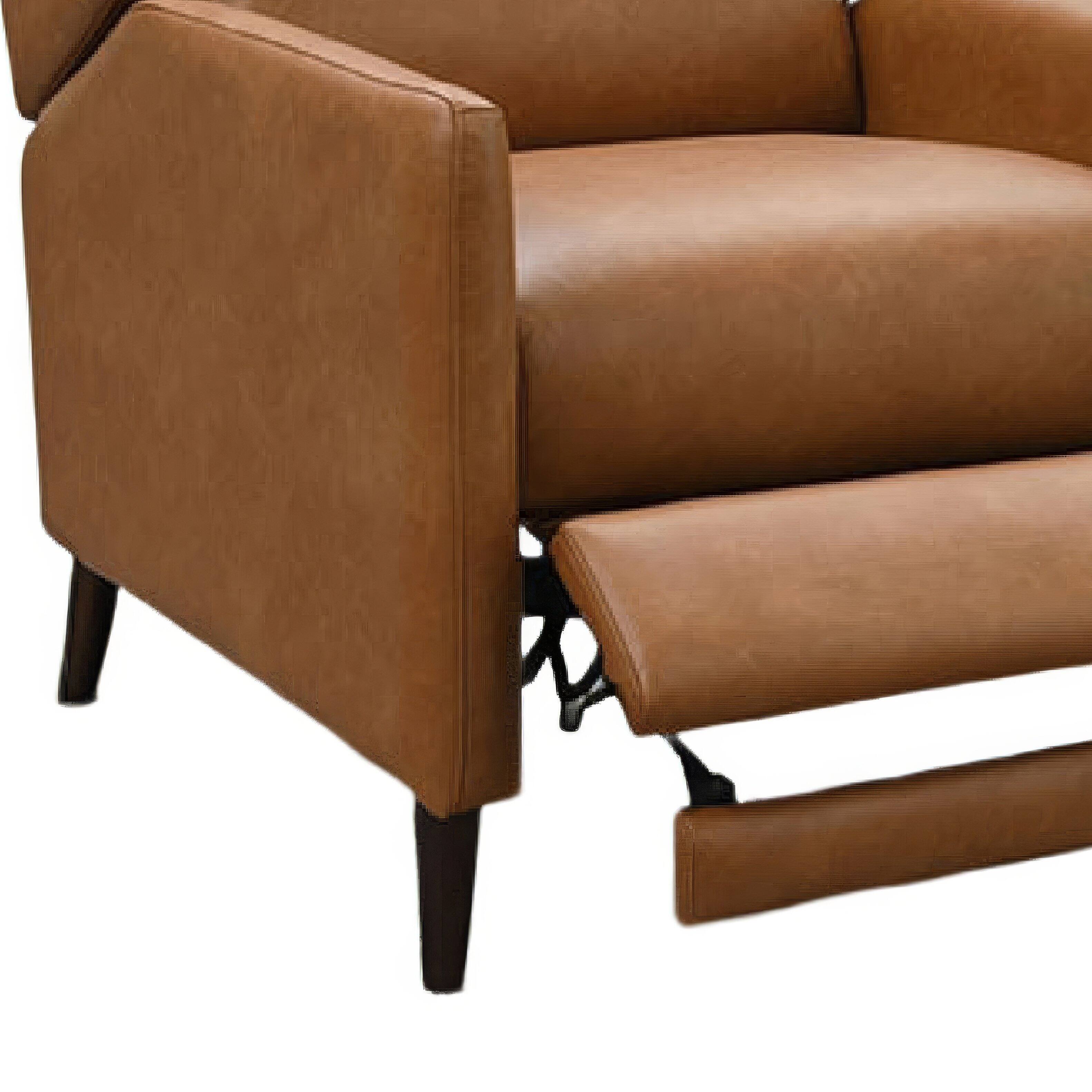 Alt View 2. Manhattan Lane - Cien Pushback Recliner Chair, High Back and Tape Legs Faux-Leather - Brown, Dark Espresso Brown.