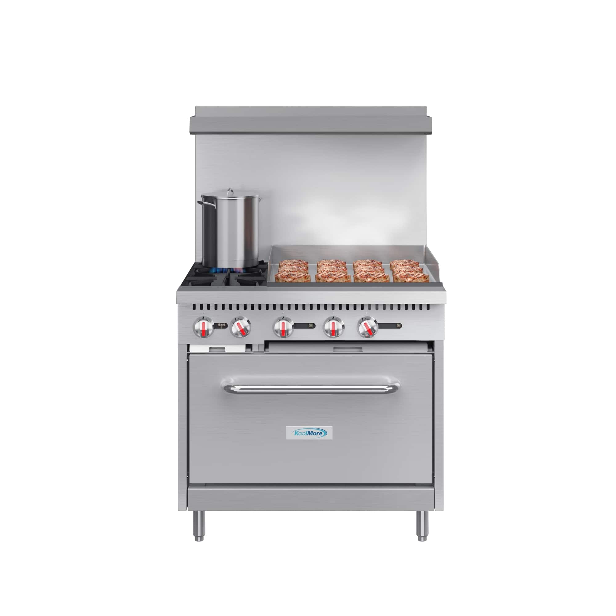 Koolmore - 36 in. 2 Burner Commercial LP Range with 24 in. Griddle in Stainless-Steel (KM-CRG36-LP) - Stainless Steel price history on PriceWatchPro