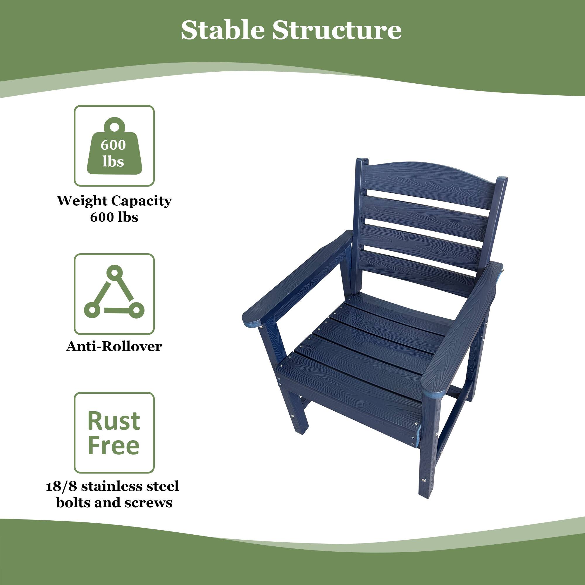 Stable Structure

- Weight Capacity: 600 lbs
- Anti-Rollover
- Rust Free
- 18/8 stainless steel bolts and screws