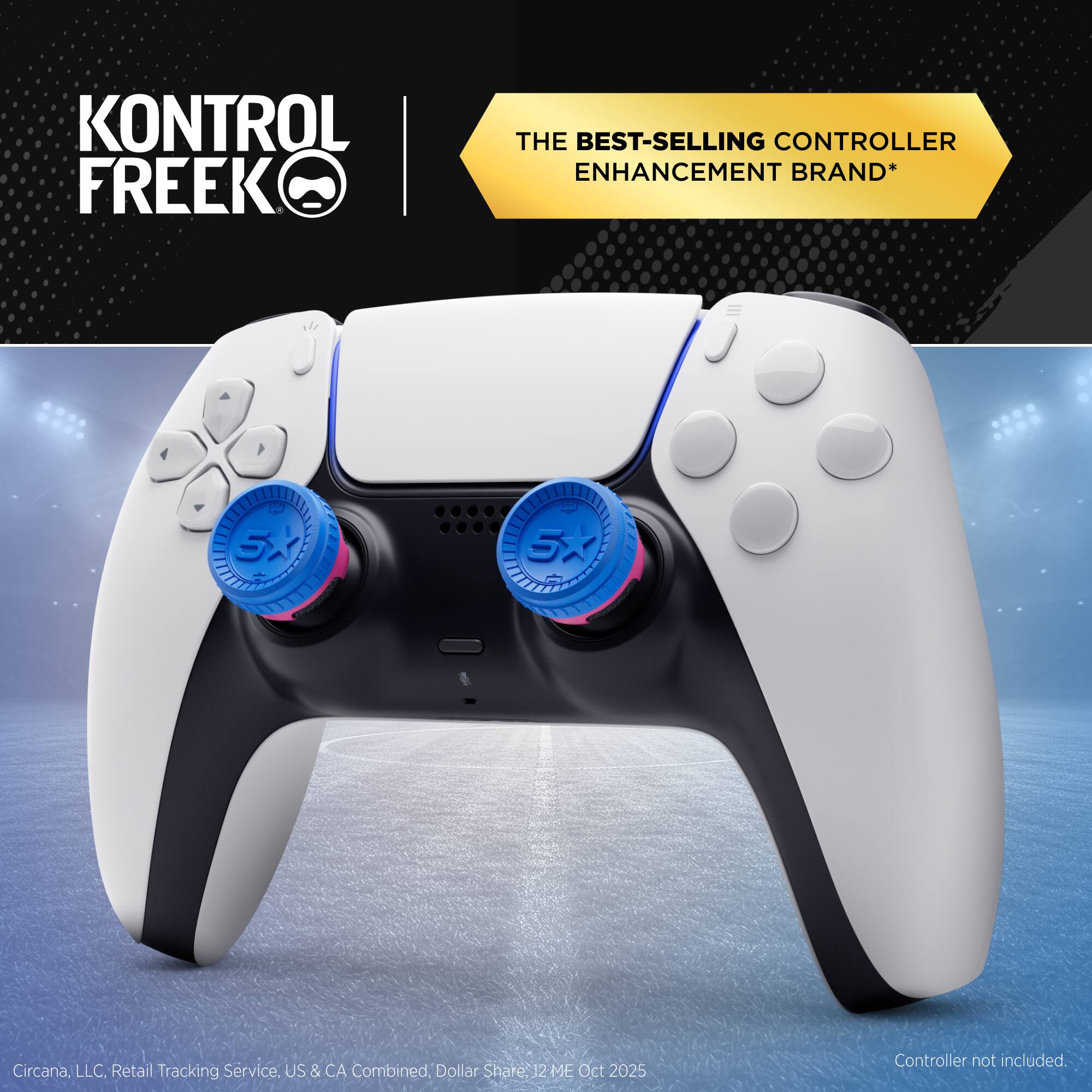 KONTROL FREEK THE BEST-SELLING CONTROLLER ENHANCEMENT BRAND* x 5X AODA Circana, LLC. Retail Tracking Service. US & CA Combined. Dollar Share 12 ME Oct 2025 Controller not included.