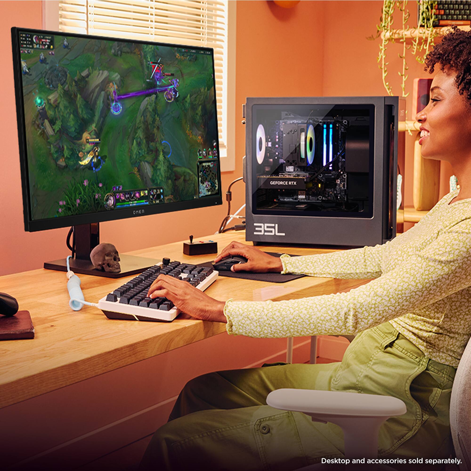 GEFORCE RTX 35L Desktop and accessories sold separately.