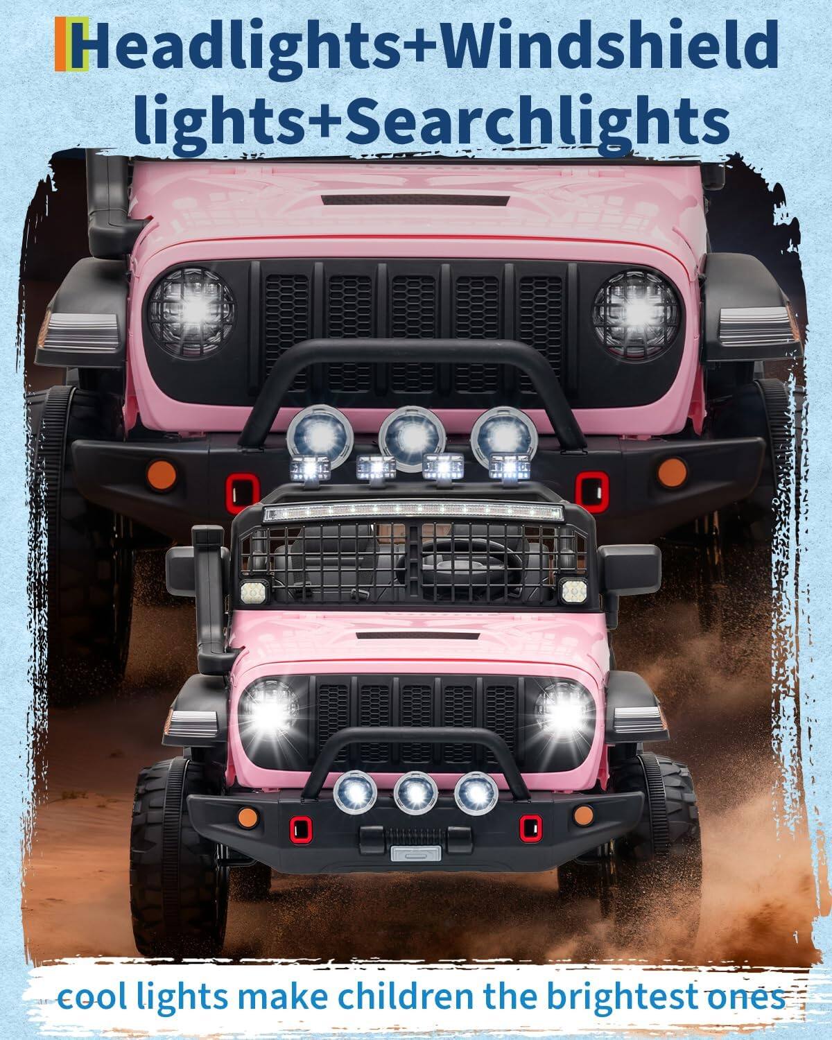 Headlights+Windshield lights+Searchlights  
cool lights make children the brightest ones