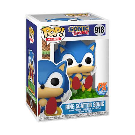 Funko Pop! Sonic the Hedgehog Ring Scatter Sonic #918 PX Previews Exclusive Vinyl Figure