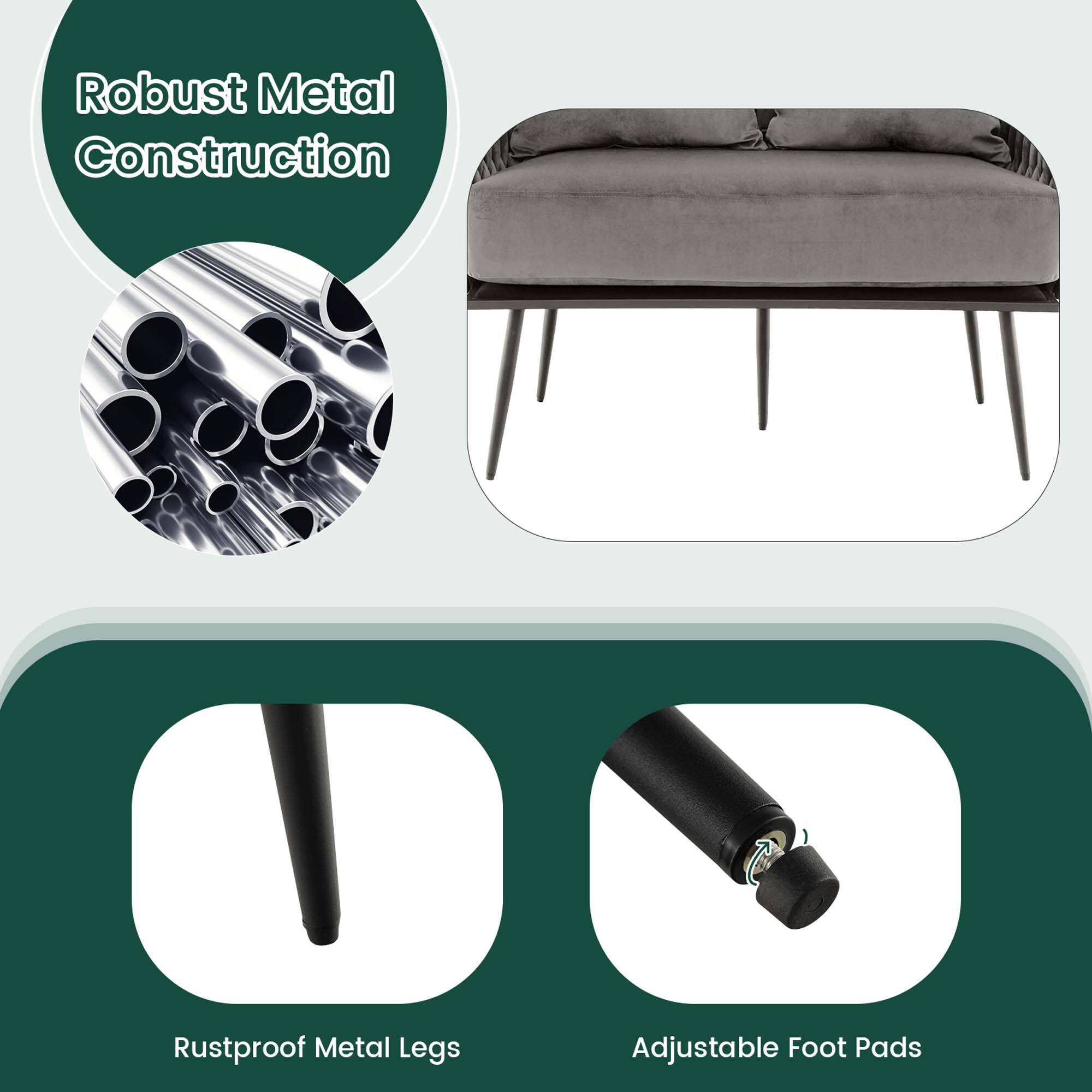 Robust Metal Construction

Rustproof Metal Legs

Adjustable Foot Pads