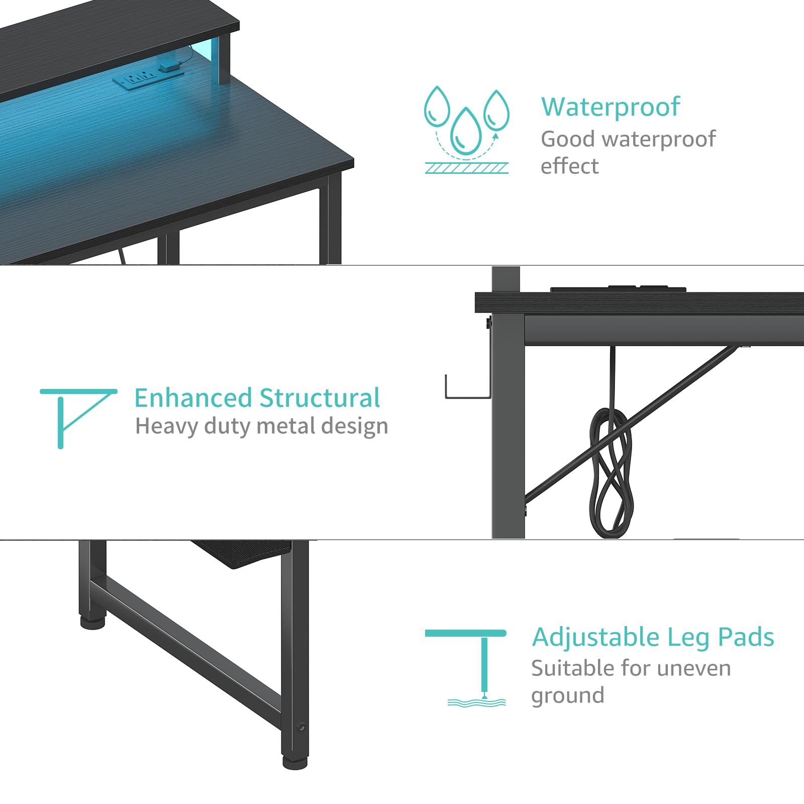 - Waterproof: Good waterproof effect
- Enhanced Structural: Heavy duty metal design
- Adjustable Leg Pads: Suitable for uneven ground